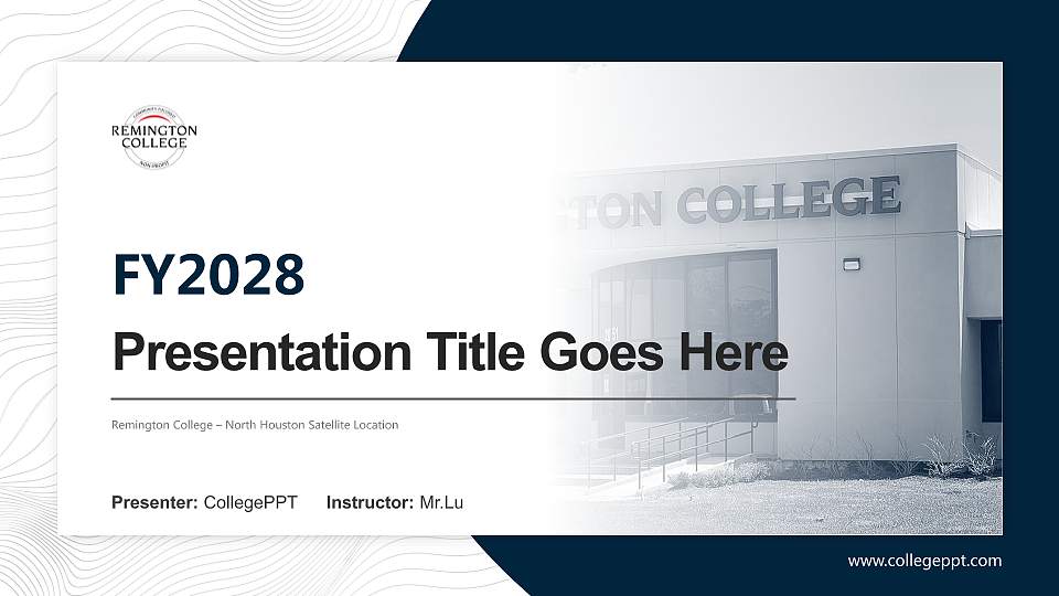 Remington College – North Houston Satellite Location Academic Presentation/Research Findings Report PPT Template16:9 ratio PPT effect preview image