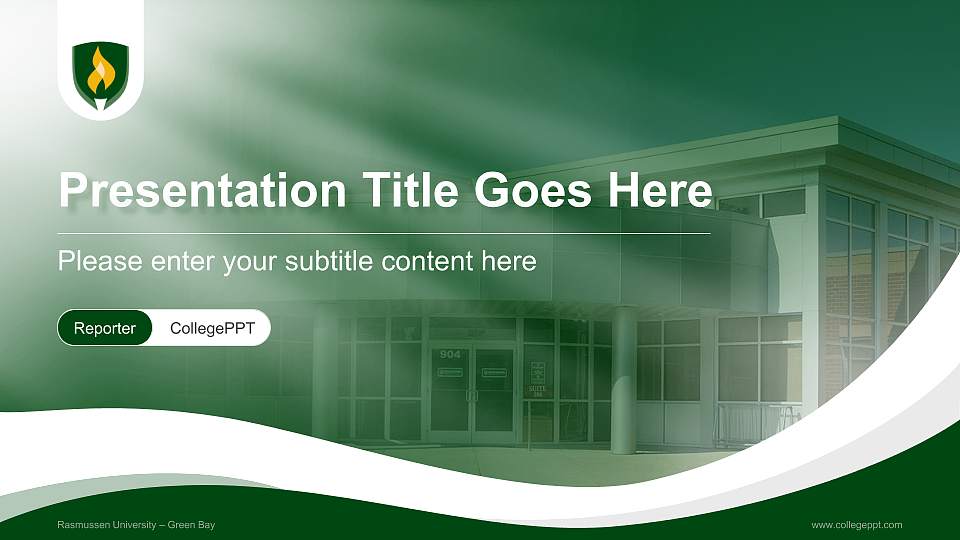 Rasmussen University – Green Bay Lecture Sharing and Networking Event PPT Template16:9 ratio PPT effect preview image