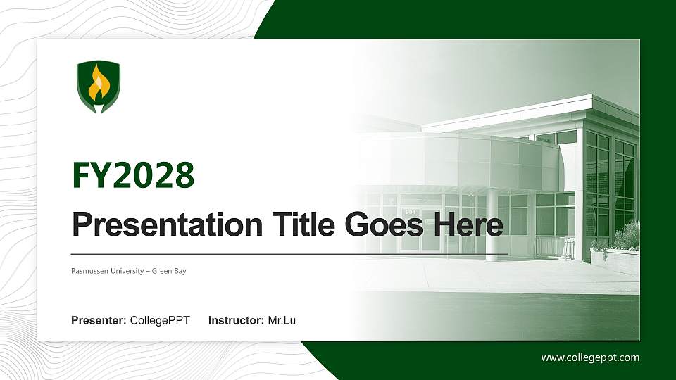 Rasmussen University – Green Bay Academic Presentation/Research Findings Report PPT Template16:9 ratio PPT effect preview image