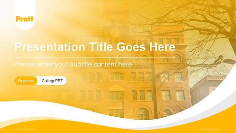 Pratt Institute-Main Lecture Sharing and Networking Event PPT Template