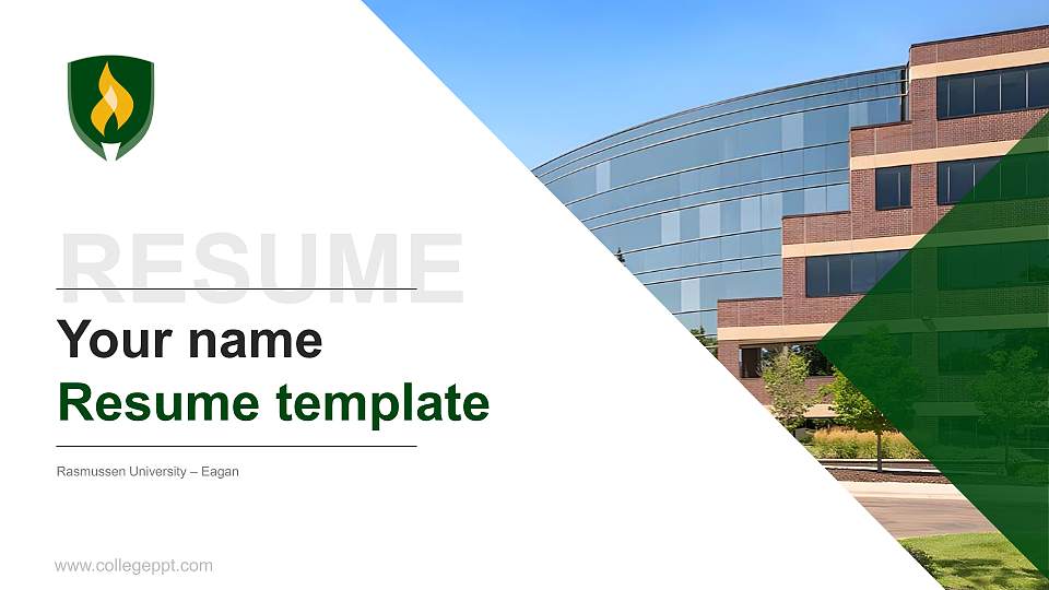 Rasmussen University – Eagan Resume PPT Template16:9 ratio PPT effect preview image