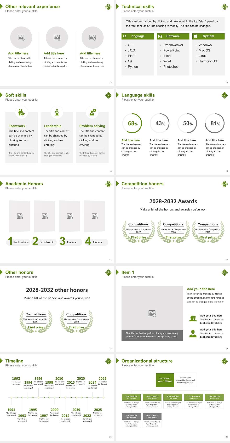 Portland State University Resume PPT Template4:3 ratio PPT effect preview image3