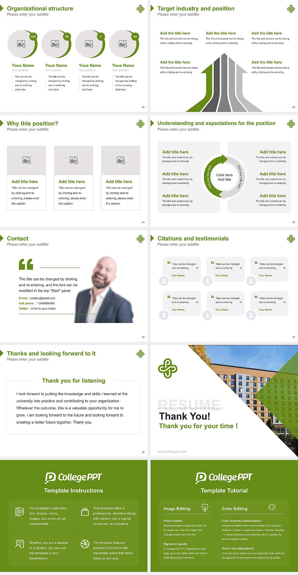 Portland State University Resume PPT Template4:3 ratio PPT effect preview image4
