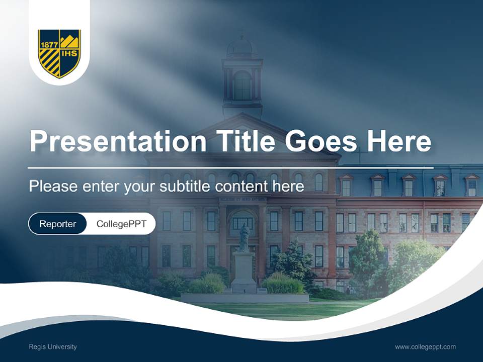 Regis University Lecture Sharing and Networking Event PPT Template4:3 ratio PPT effect preview image4