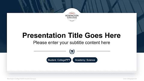 Remington College North Houston Campus National Scholarship Defense PPT Template