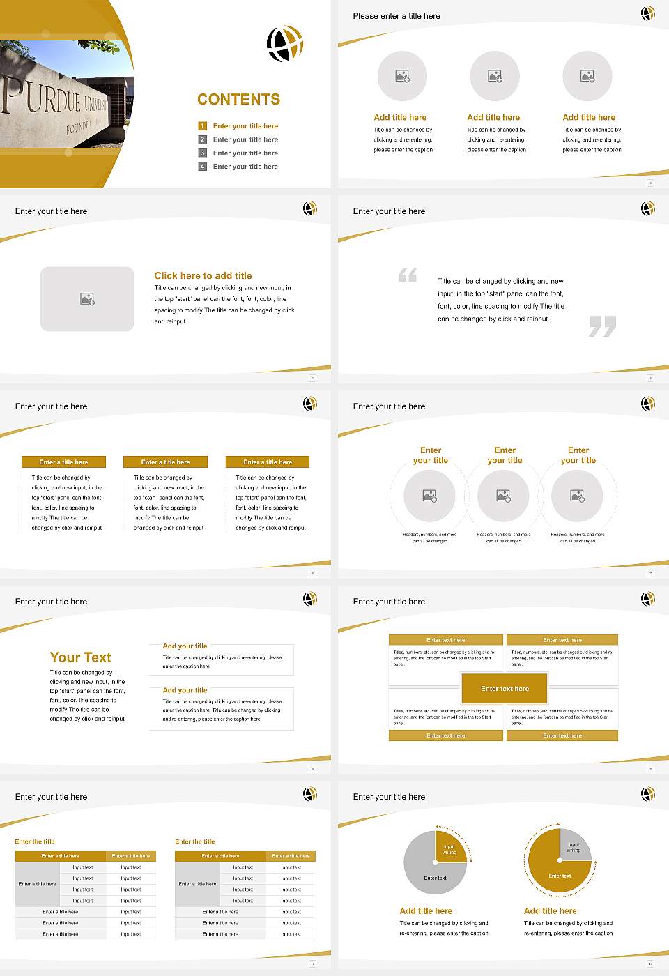 Purdue University Global Course/Courseware Creation PPT Template16:9 ratio PPT effect preview image2