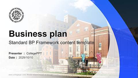 Rhode Island School of Design Competition/Entrepreneurship Contest PPT Template