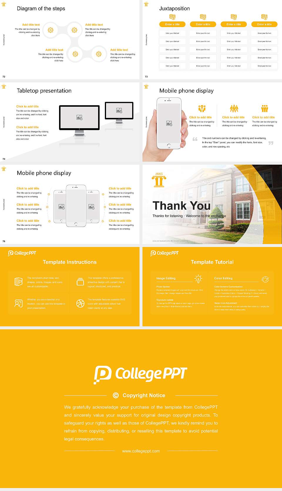 Reinhardt University Competition/Entrepreneurship Contest PPT Template16:9 ratio PPT effect preview image9