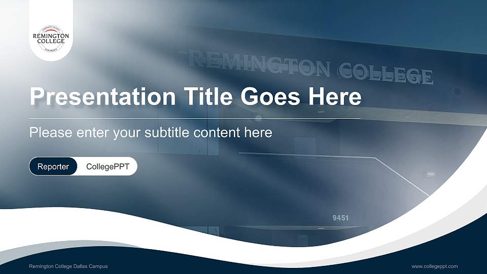 Remington College Dallas Campus Lecture Sharing and Networking Event PPT Template16:9 ratio PPT effect preview image