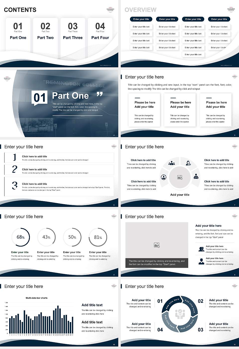Remington College Dallas Campus Lecture Sharing and Networking Event PPT Template16:9 ratio PPT effect preview image2