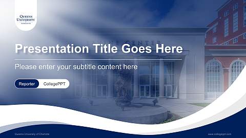 Queens University of Charlotte Lecture Sharing and Networking Event PPT Template