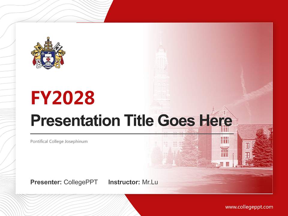 Pontifical College Josephinum Academic Presentation/Research Findings Report PPT Template4:3 ratio PPT effect preview image5