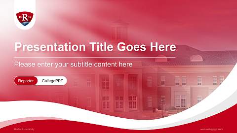 Radford University Lecture Sharing and Networking Event PPT Template