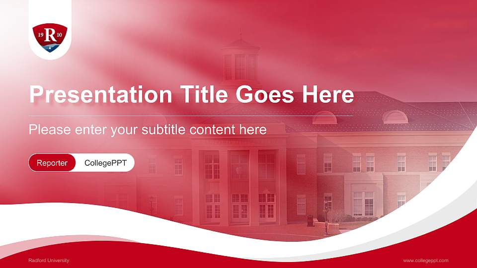 Radford University Lecture Sharing and Networking Event PPT Template16:9 ratio PPT effect preview image