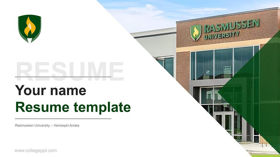 Rasmussen University – Hennepin Anoka Resume PPT Template16:9 ratio PPT effect preview image