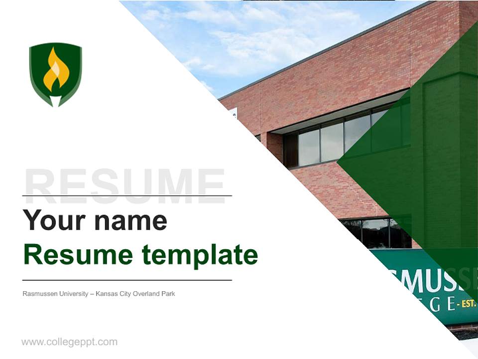 Rasmussen University – Kansas City Overland Park Resume PPT Template4:3 ratio PPT effect preview image5