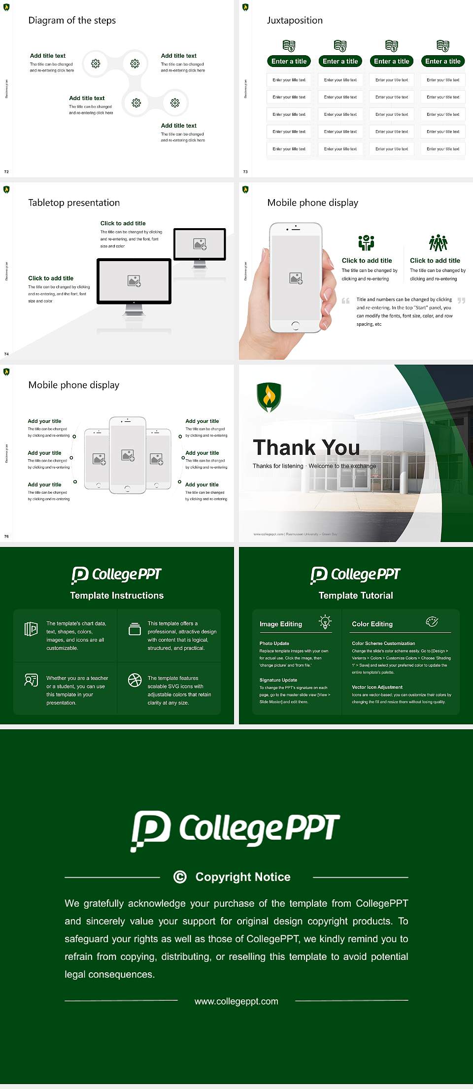 Rasmussen University – Green Bay Competition/Entrepreneurship Contest PPT Template4:3 ratio PPT effect preview image9