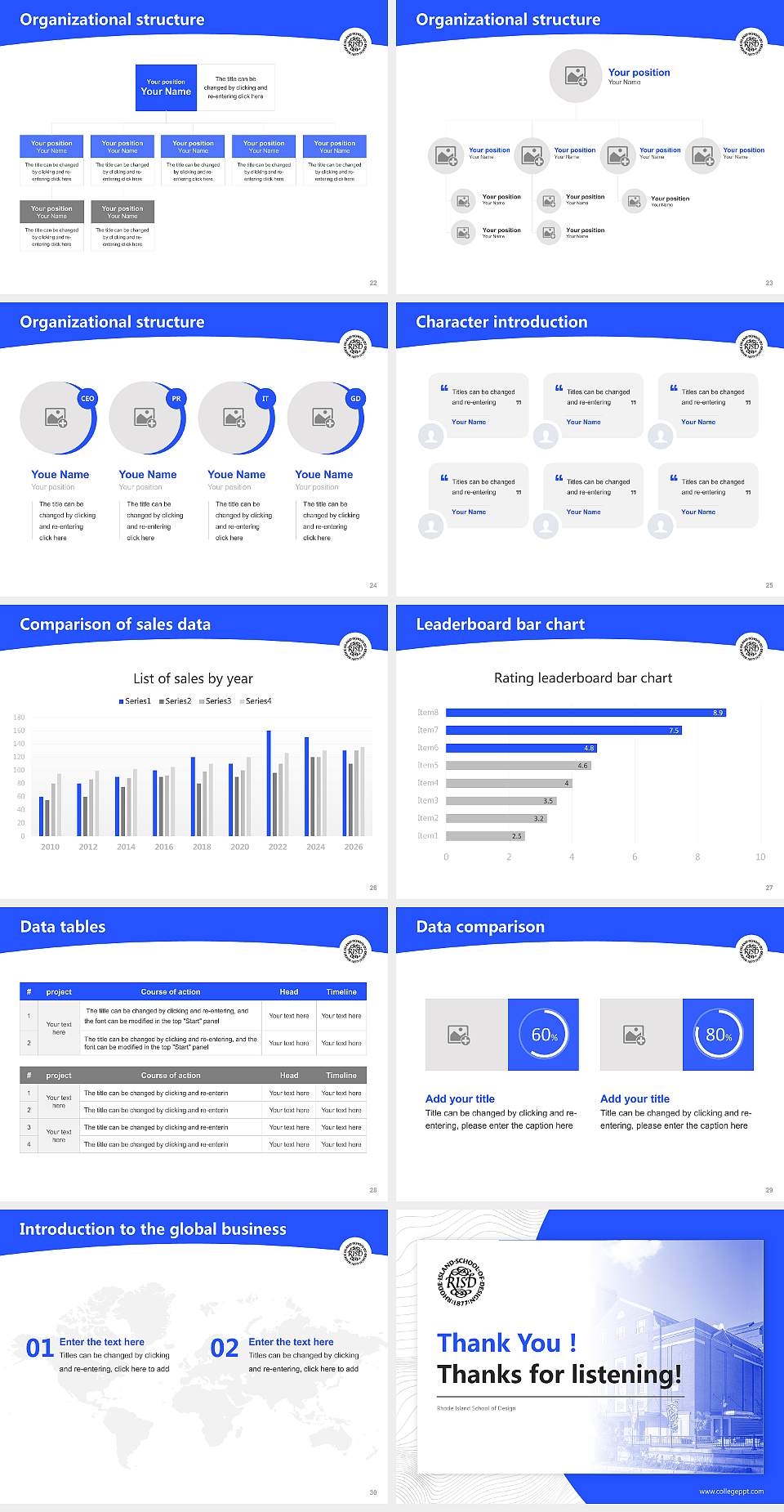 Rhode Island School of Design Academic Presentation/Research Findings Report PPT Template4:3 ratio PPT effect preview image4