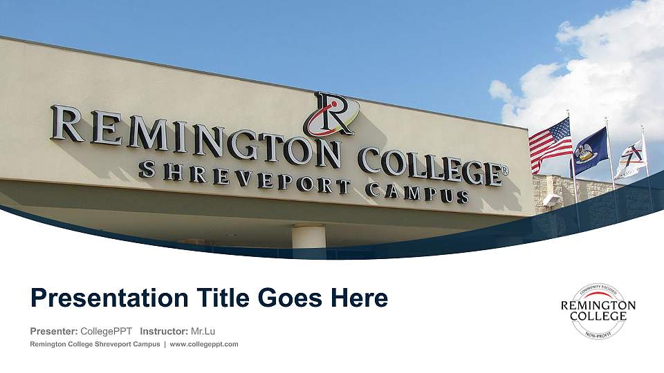 Remington College Shreveport Campus Course/Courseware Creation PPT Template16:9 ratio PPT effect preview image