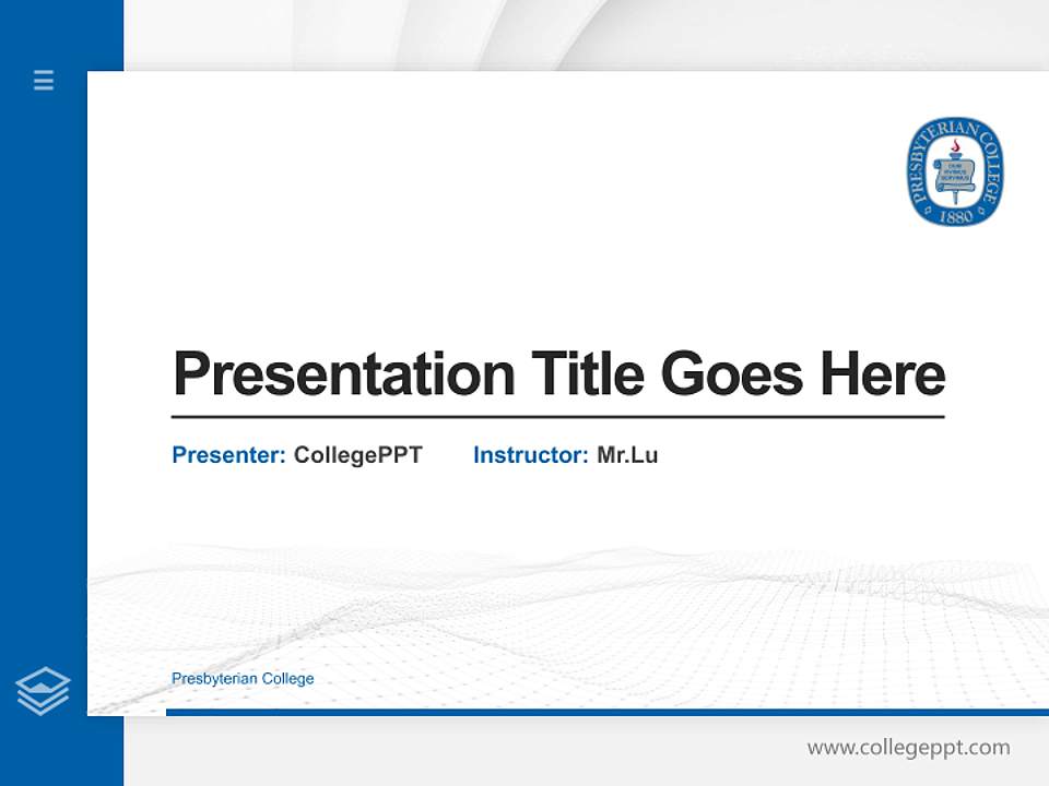 Presbyterian College Thesis Proposal/Graduation Defense PPT Template4:3 ratio PPT effect preview image5