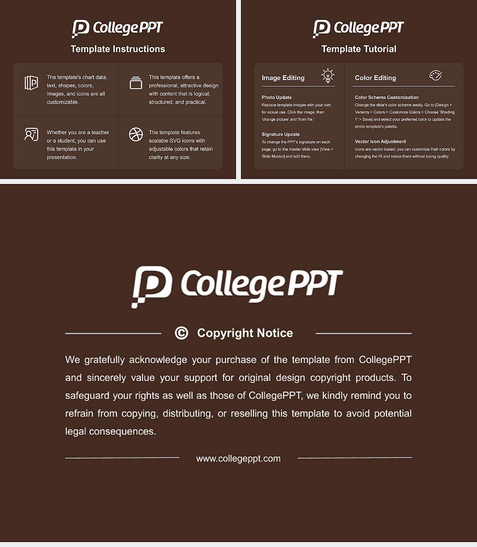 Quincy University Course/Courseware Creation PPT Template4:3 ratio PPT effect preview image5