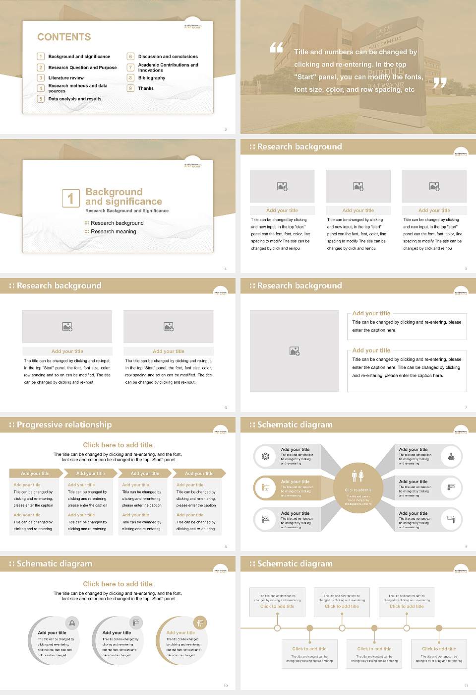 Purdue University Fort Wayne Graduation Thesis Defense PPT Template16:9 ratio PPT effect preview image2