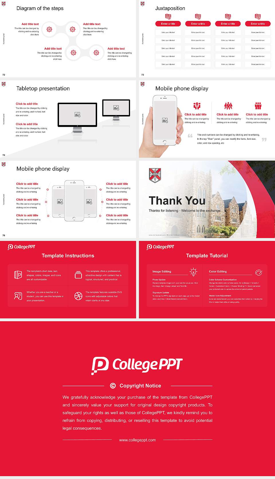 Rhodes College Competition/Entrepreneurship Contest PPT Template16:9 ratio PPT effect preview image9