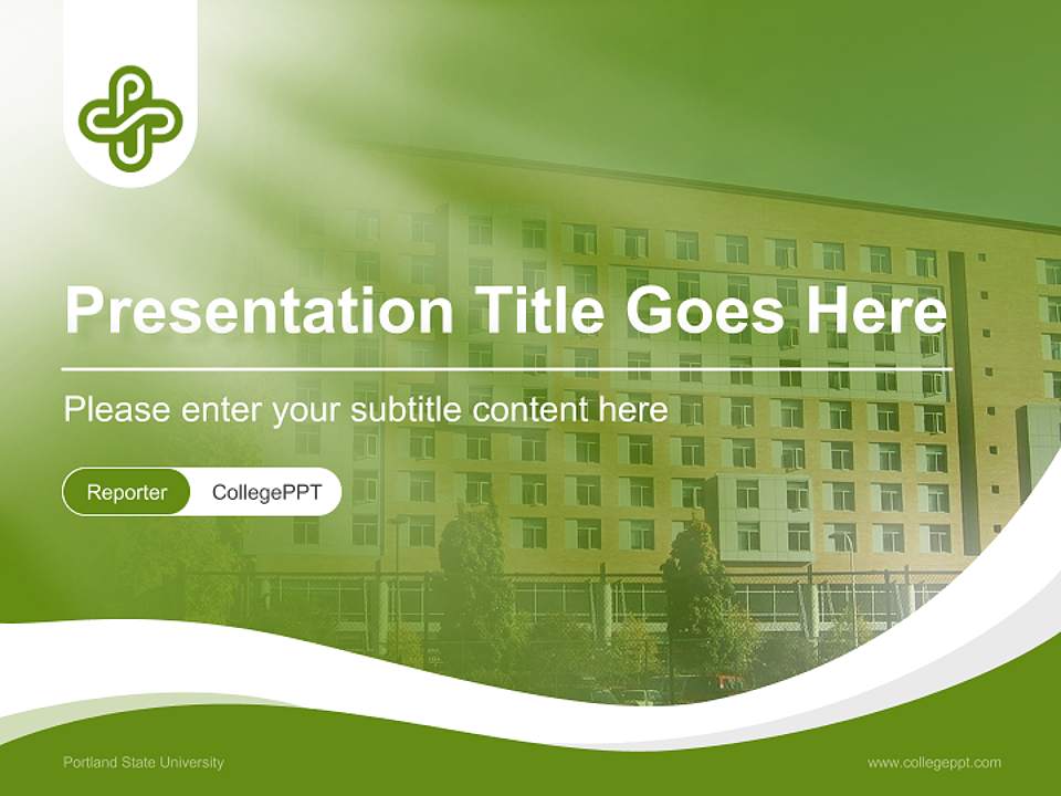 Portland State University Lecture Sharing and Networking Event PPT Template4:3 ratio PPT effect preview image4