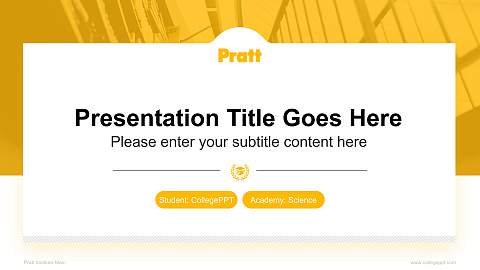 Pratt Institute-Main National Scholarship Defense PPT Template