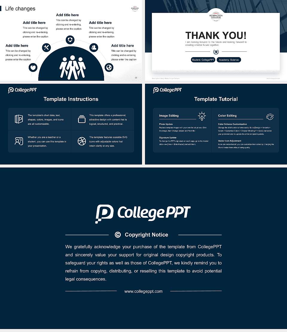 Remington College Baton Rouge Campus National Scholarship Defense PPT Template16:9 ratio PPT effect preview image4