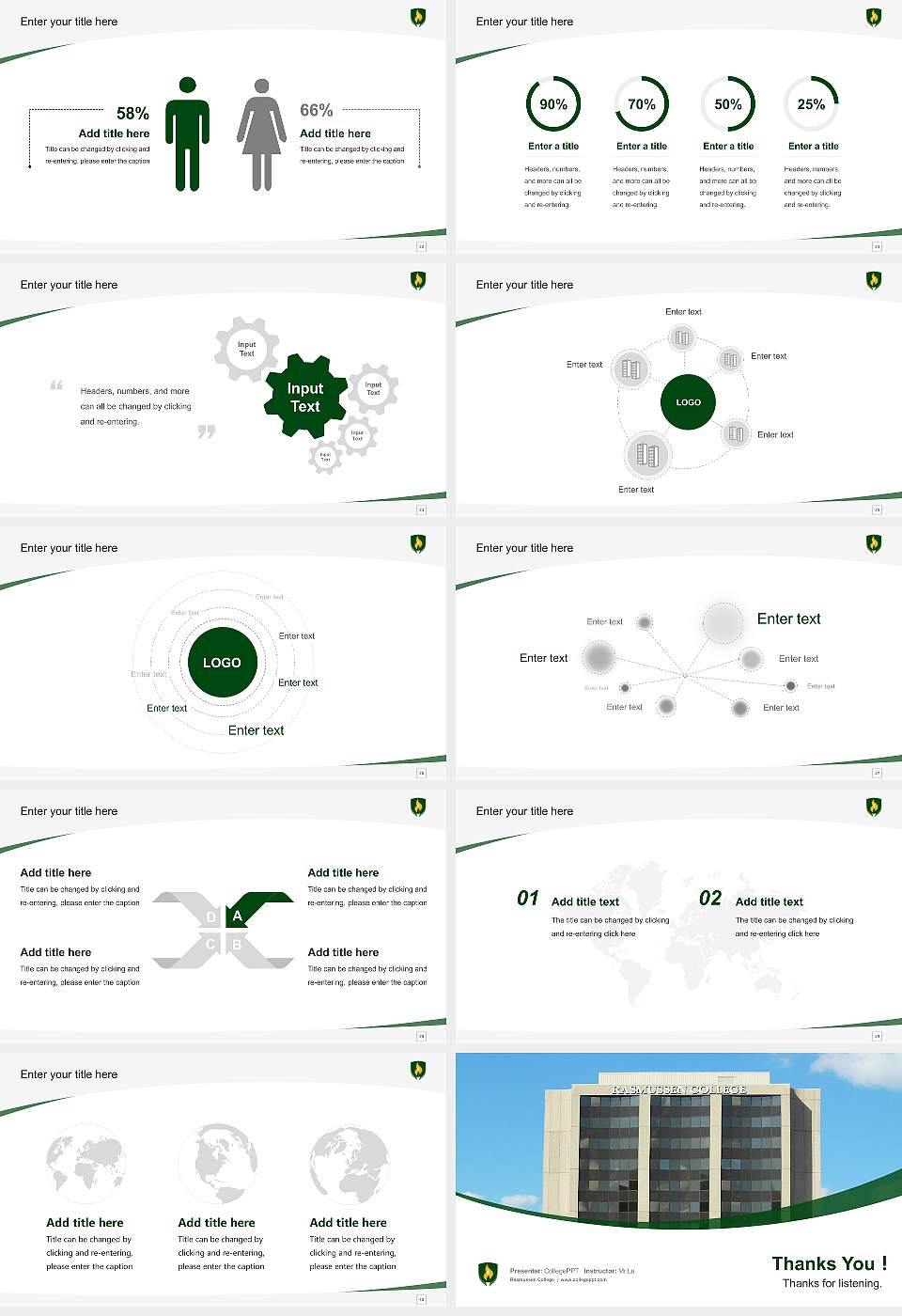 Rasmussen College Course/Courseware Creation PPT Template16:9 ratio PPT effect preview image4