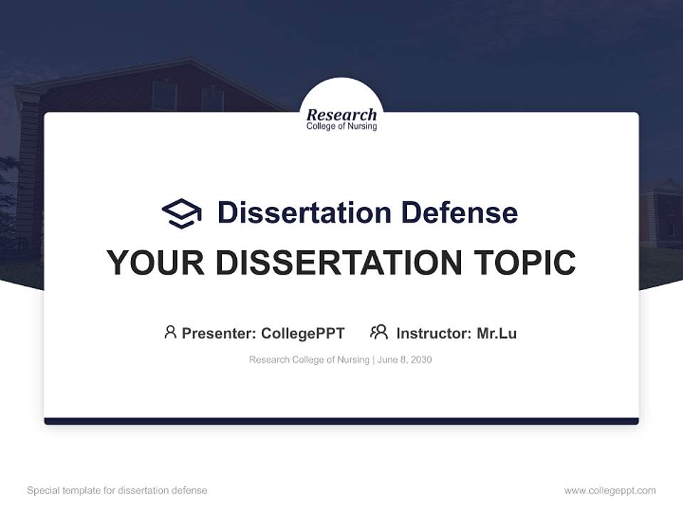 Research College of Nursing Graduation Thesis Defense PPT Template4:3 ratio PPT effect preview image7