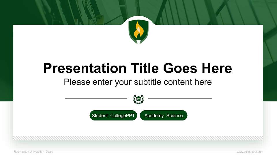 Rasmussen University – Ocala National Scholarship Defense PPT Template16:9 ratio PPT effect preview image