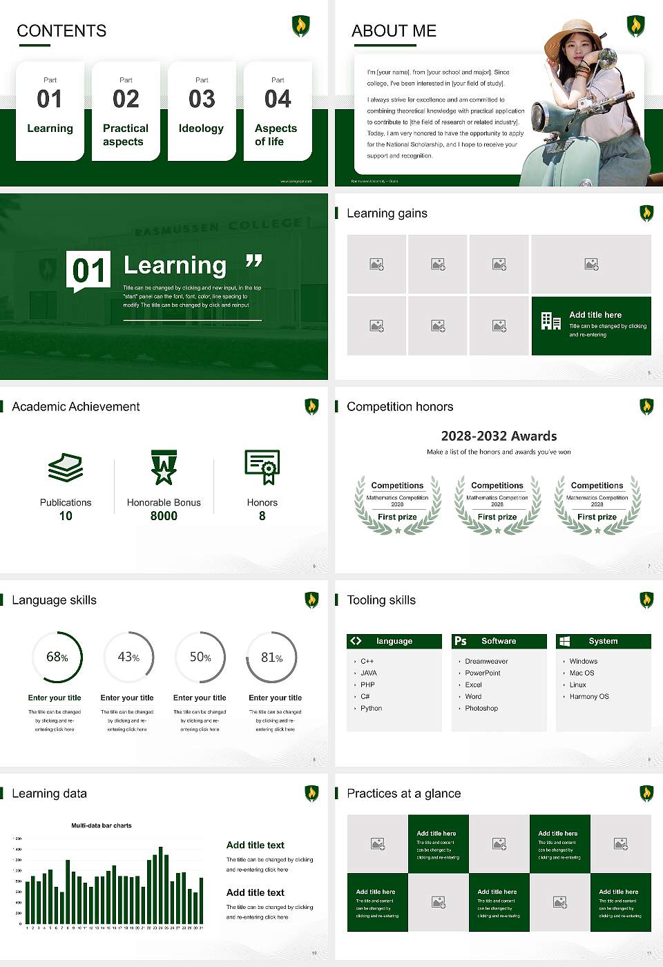 Rasmussen University – Ocala National Scholarship Defense PPT Template16:9 ratio PPT effect preview image2