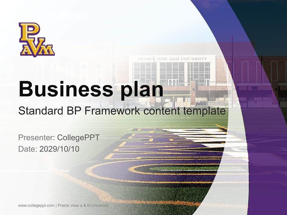 Prairie View a & M University Competition/Entrepreneurship Contest PPT Template4:3 ratio PPT effect preview image9