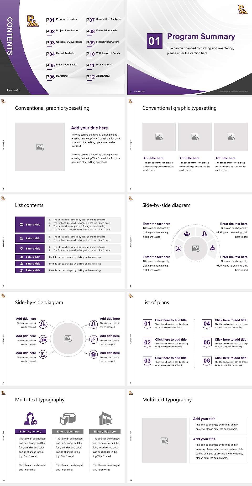 Prairie View a & M University Competition/Entrepreneurship Contest PPT Template4:3 ratio PPT effect preview image2