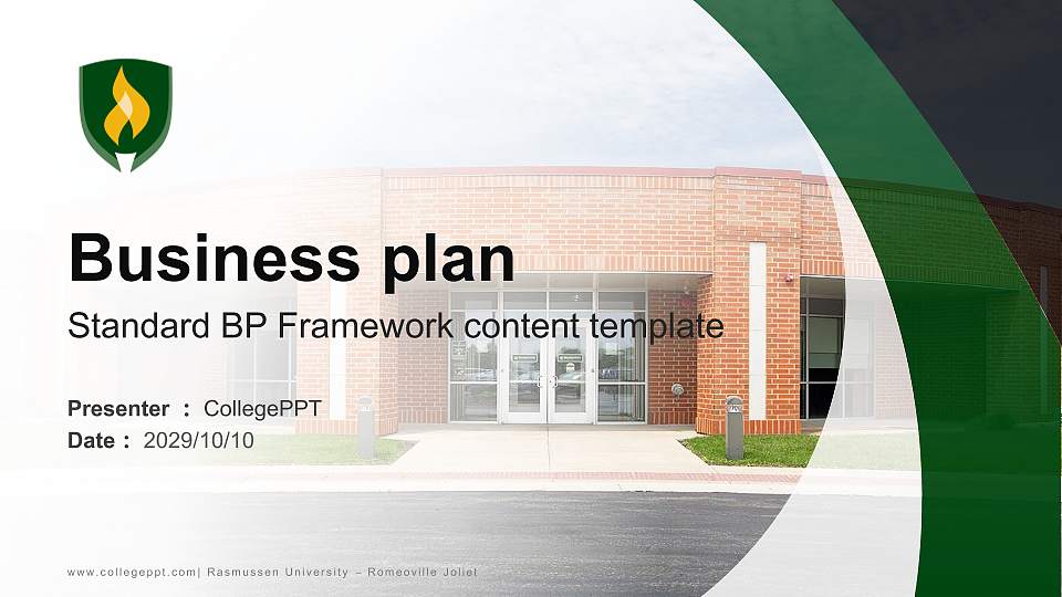 Rasmussen University – Romeoville Joliet Competition/Entrepreneurship Contest PPT Template16:9 ratio PPT effect preview image
