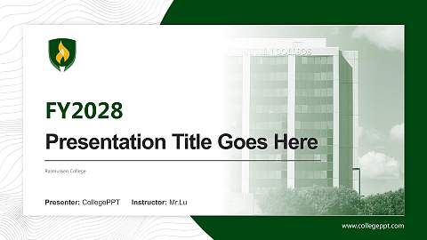Rasmussen College Academic Presentation/Research Findings Report PPT Template
