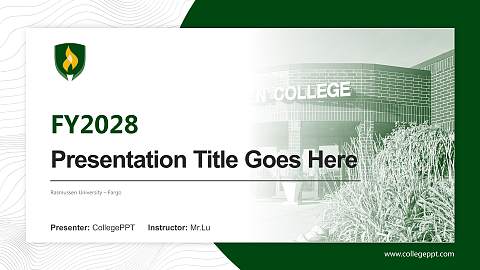 Rasmussen University – Fargo Academic Presentation/Research Findings Report PPT Template