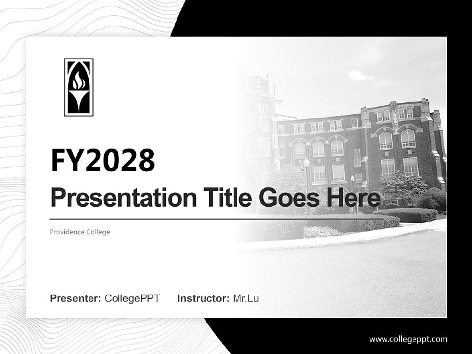 Providence College Academic Presentation/Research Findings Report PPT Template4:3 ratio PPT effect preview image5