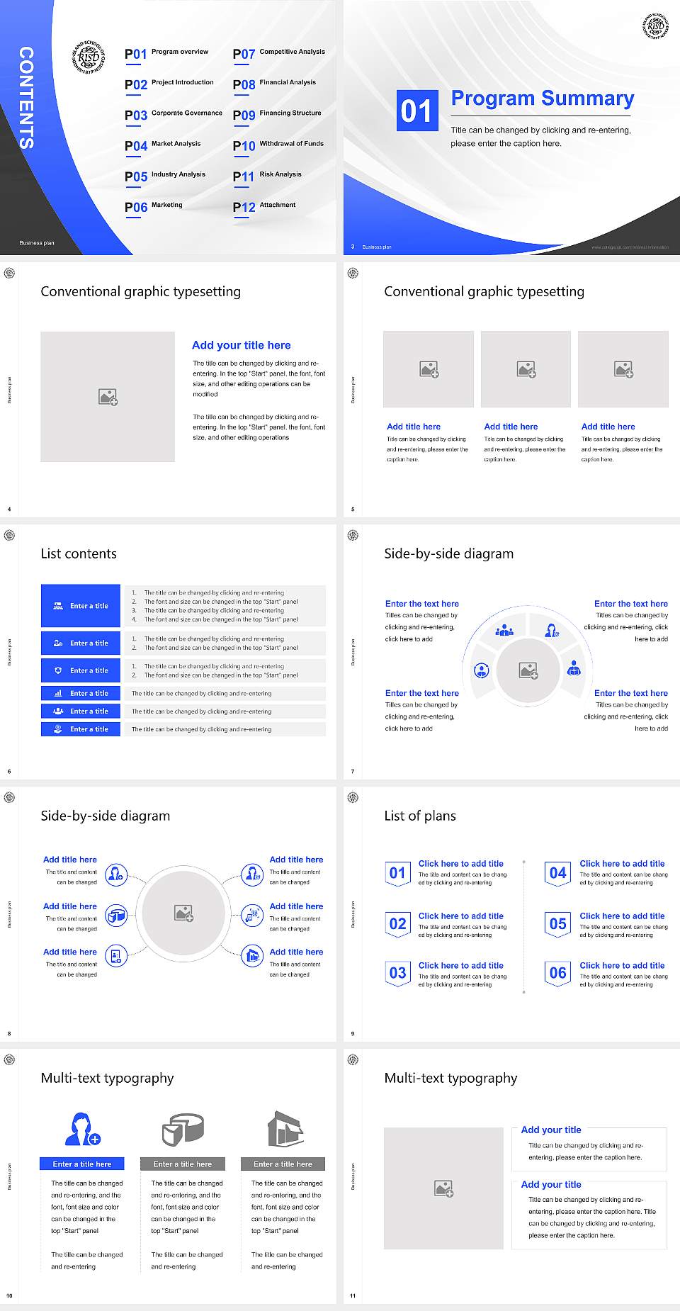 Rhode Island School of Design Competition/Entrepreneurship Contest PPT Template4:3 ratio PPT effect preview image2