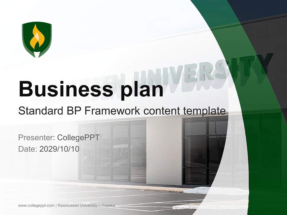 Rasmussen University – Topeka Competition/Entrepreneurship Contest PPT Template4:3 ratio PPT effect preview image9