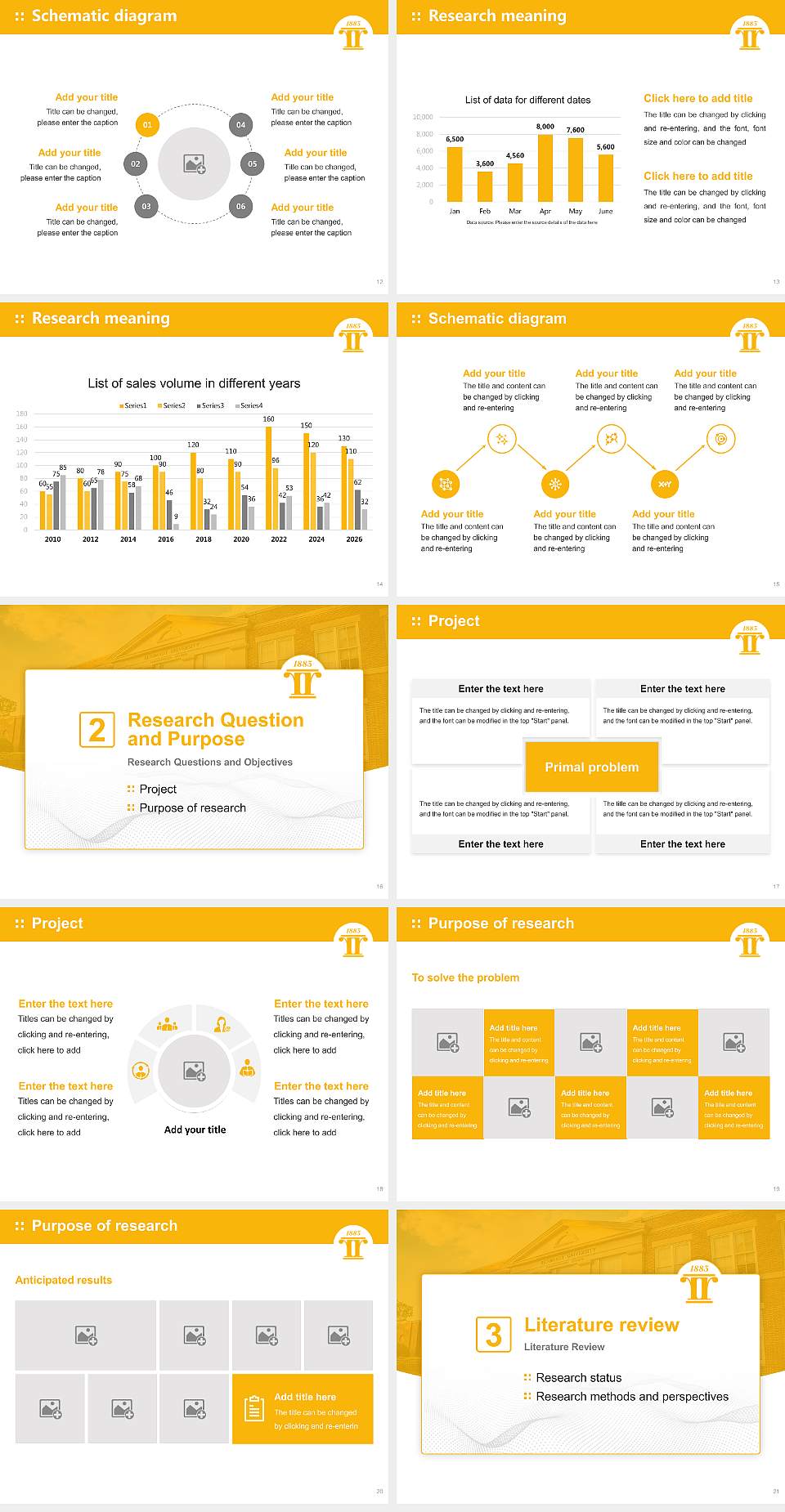 Reinhardt University Graduation Thesis Defense PPT Template4:3 ratio PPT effect preview image3