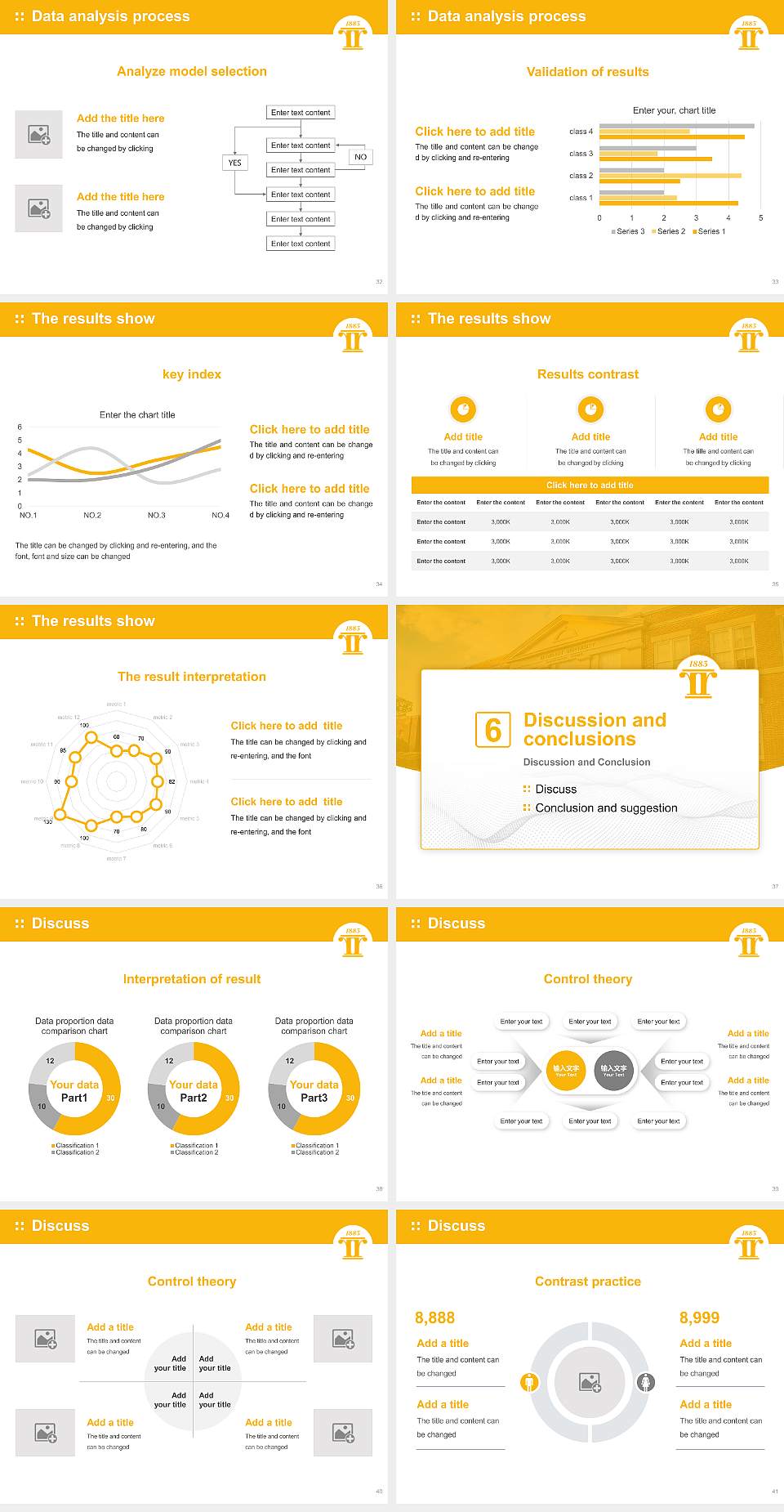 Reinhardt University Graduation Thesis Defense PPT Template4:3 ratio PPT effect preview image5