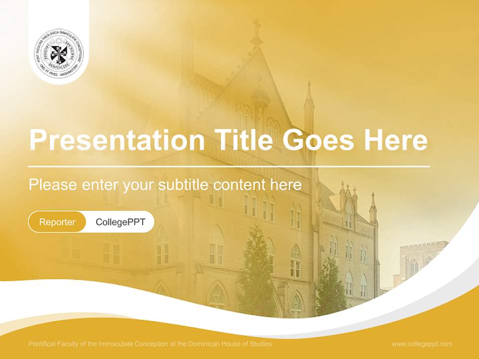 Pontifical Faculty of the Immaculate Conception at the Dominican House of Studies Lecture Sharing and Networking Event PPT Template4:3 ratio PPT effect preview image4