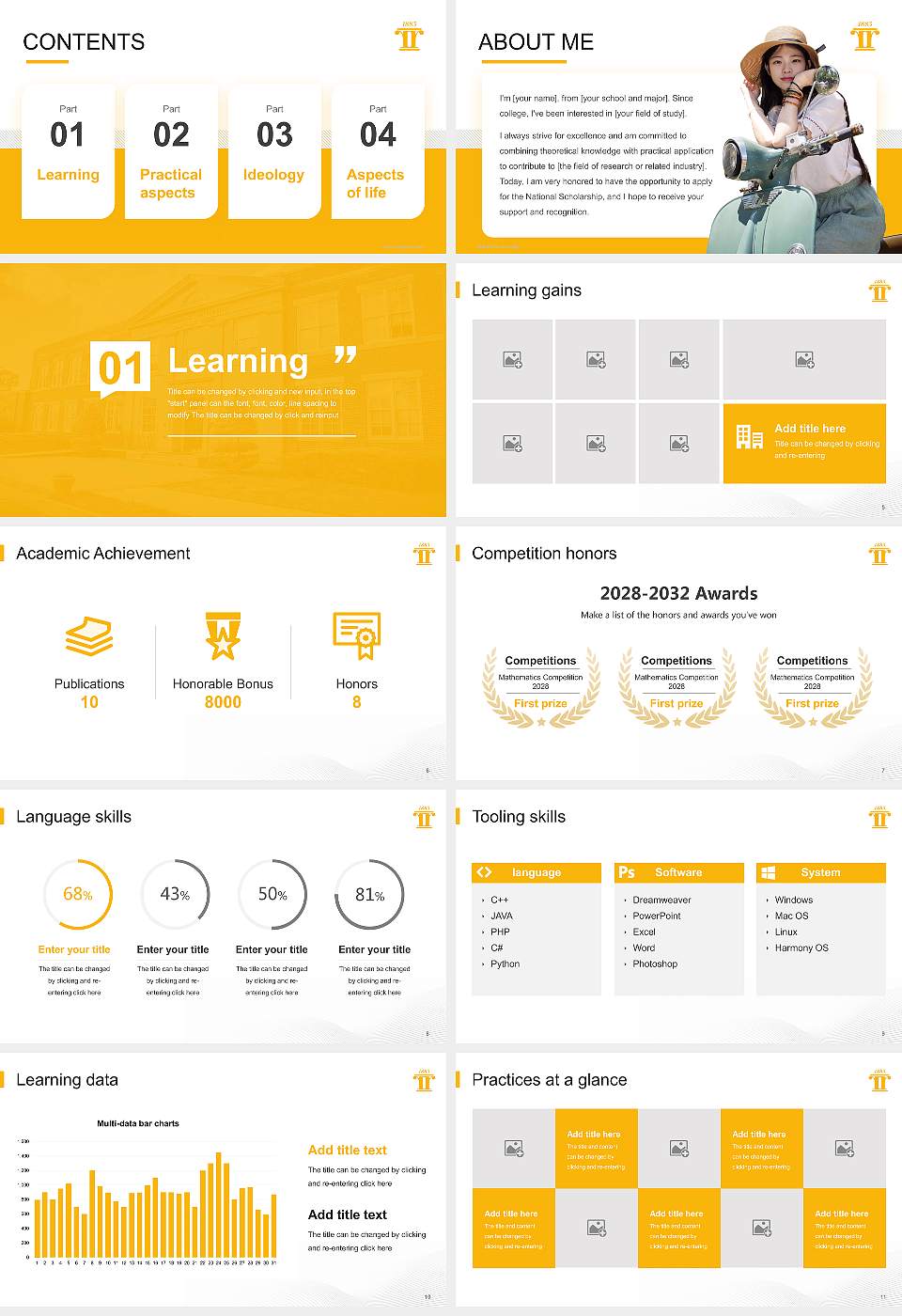 Reinhardt University National Scholarship Defense PPT Template16:9 ratio PPT effect preview image2