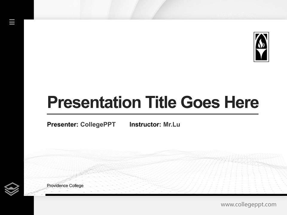 Providence College Thesis Proposal/Graduation Defense PPT Template4:3 ratio PPT effect preview image5
