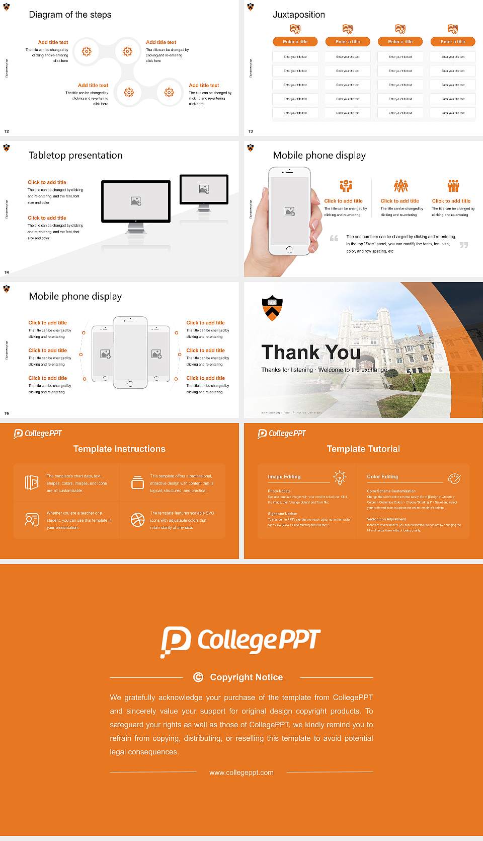 Princeton University Competition/Entrepreneurship Contest PPT Template16:9 ratio PPT effect preview image9