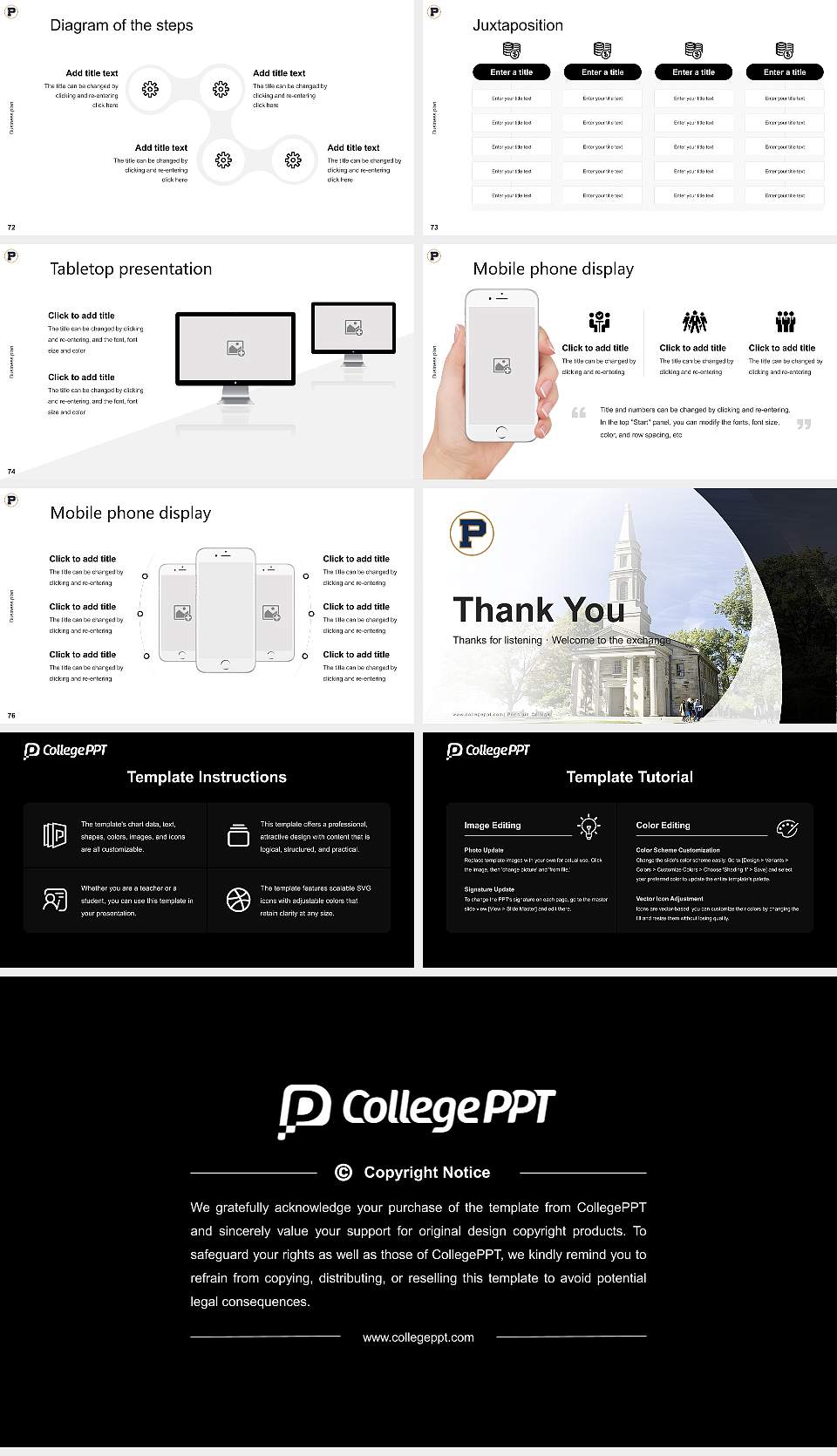 Principia College Competition/Entrepreneurship Contest PPT Template16:9 ratio PPT effect preview image9