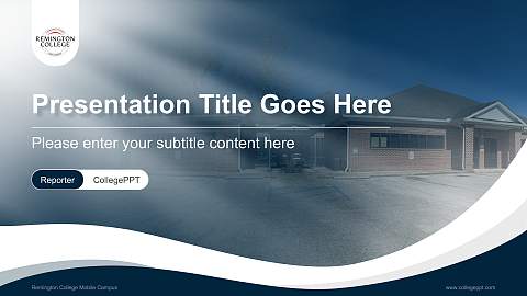 Remington College Mobile Campus Lecture Sharing and Networking Event PPT Template